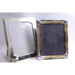 Golden Frames, Set of Two, 1980s, Image Framing, Decor, Elegance, Home, Tabletop